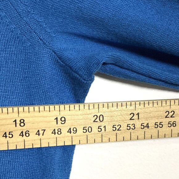 Banana Republic Luxury Blend Men's Blue V Neck Sweater Silk Cashmere Blend Small - Picture 4 of 6